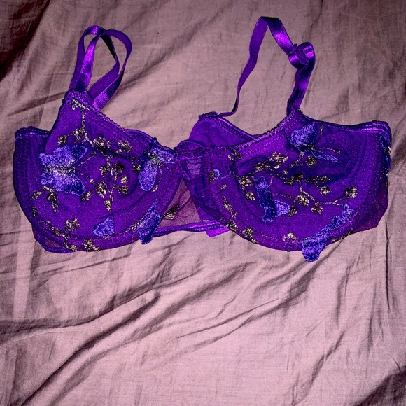 Purple Butterfly Bra - Picture 3 of 3